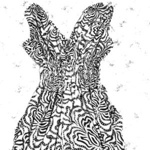 Comfortable soft silky jumpsuit black & white